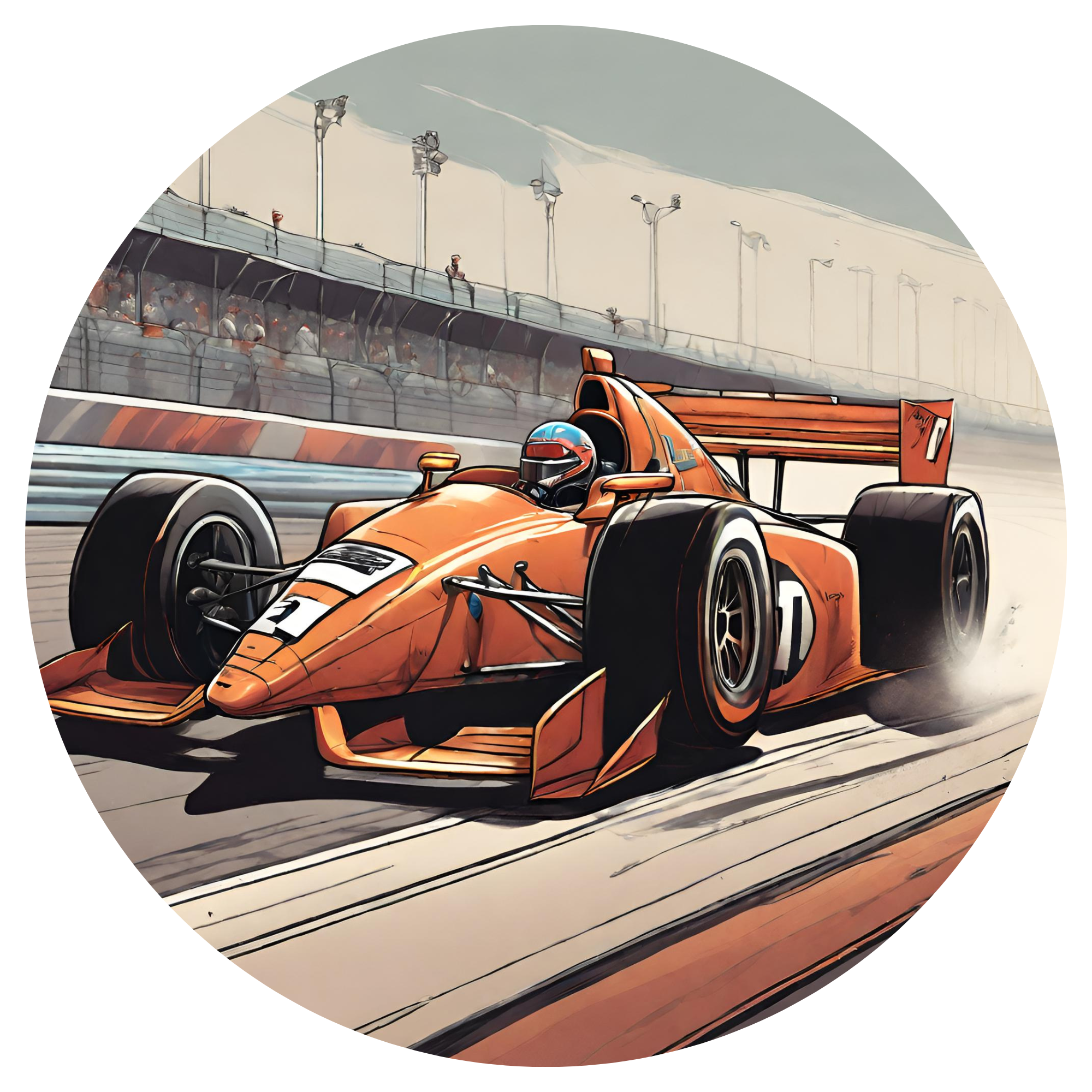 Kruhová nálepka na stenu – Formula